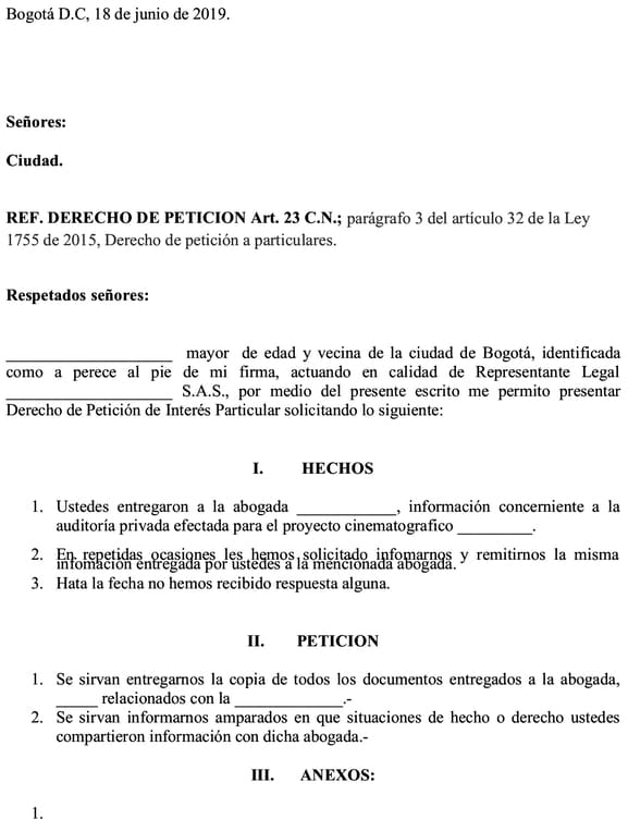 Formato en Word | derecho de petición [6 ejemplos]