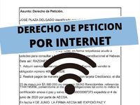 derecho de peticion cancelar servicio de internet