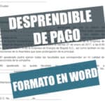 Formato desprendible de pago en word